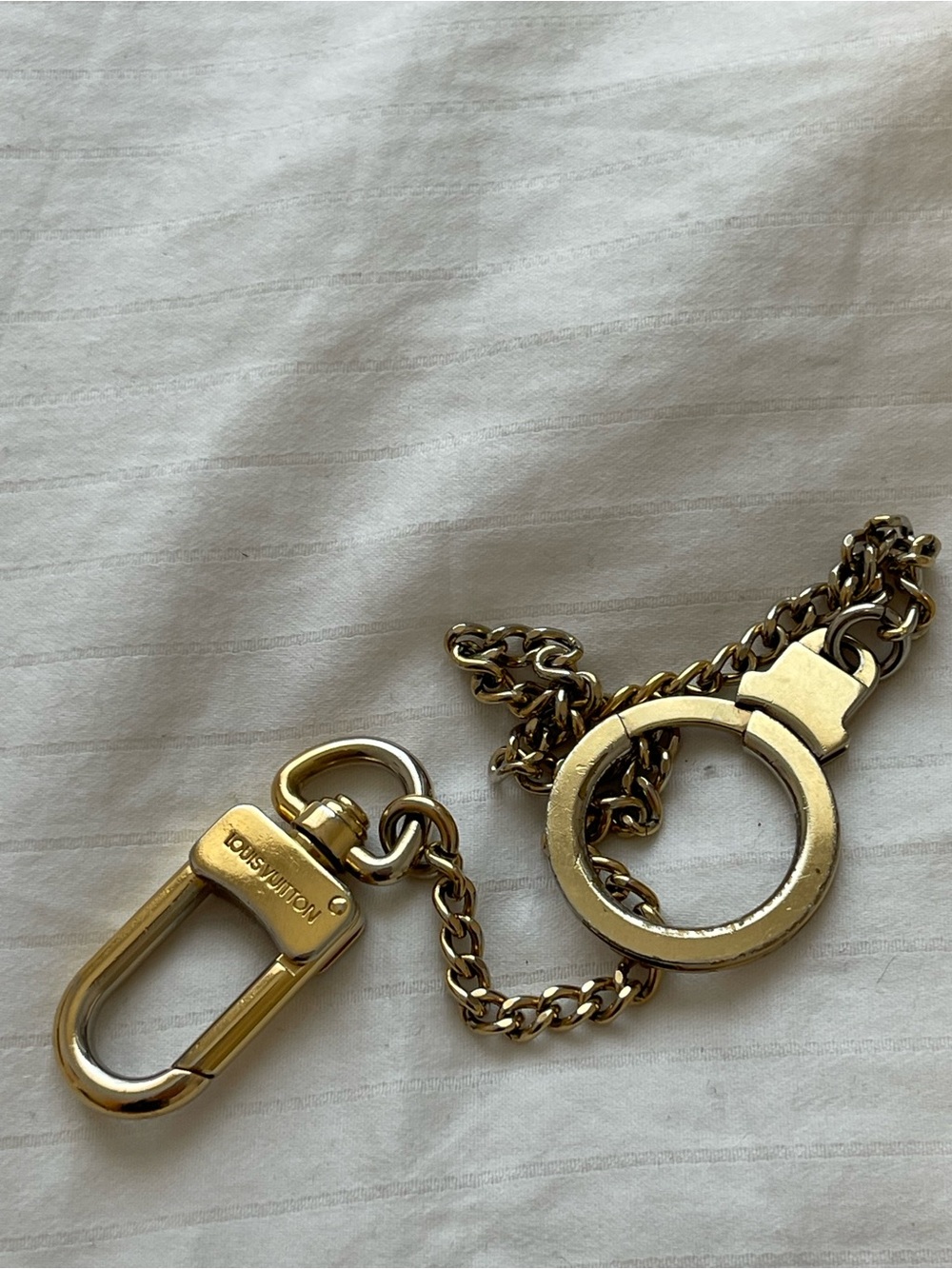 Louis Vuitton Gold Chain Keyring with Clasp